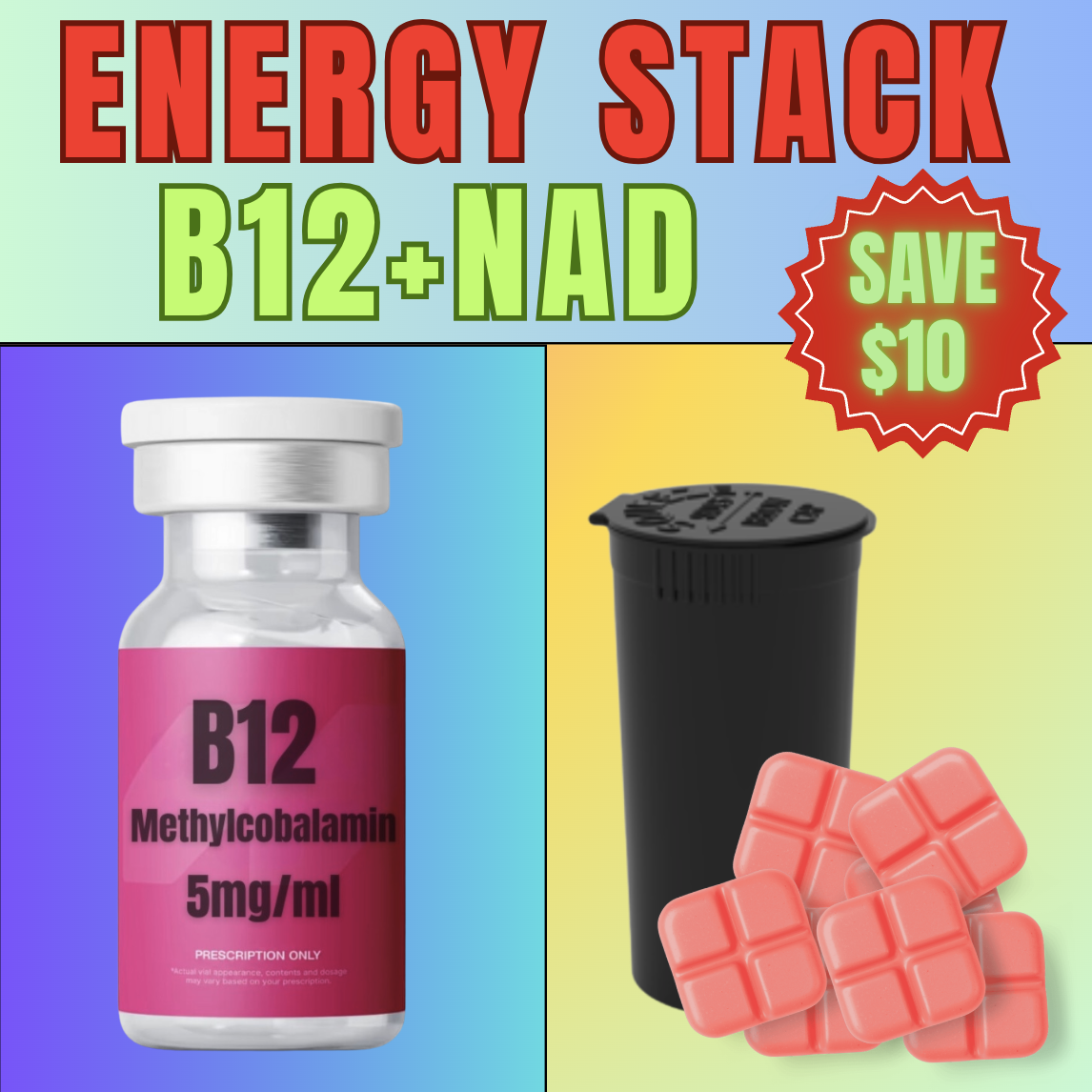 Energy Stack B12 + NAD (1 Month each)